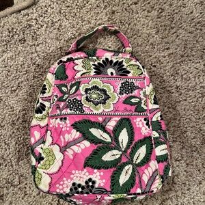 Vera Bradley Pink and Green Patterned Backpack NWOT